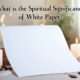 Feature image for the article "What is the Spiritual Significance of White Paper?" featuring a pristine white sheet of paper surrounded by spiritual symbols and artifacts, with the title prominently displayed.