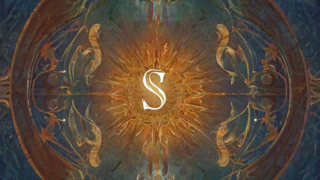 Mystical image featuring a glowing, stylized letter ‘S’ surrounded by spiritual symbols and ethereal light, with the title "What Does the Letter ‘S’ Signify in Spiritual Practices?" prominently displayed.