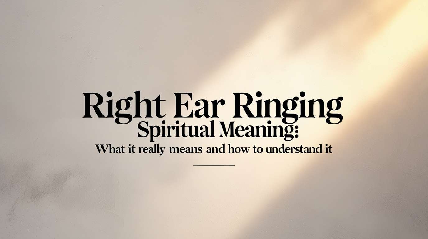Right Ear Ringing Spiritual Meaning